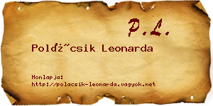 Polácsik Leonarda névjegykártya